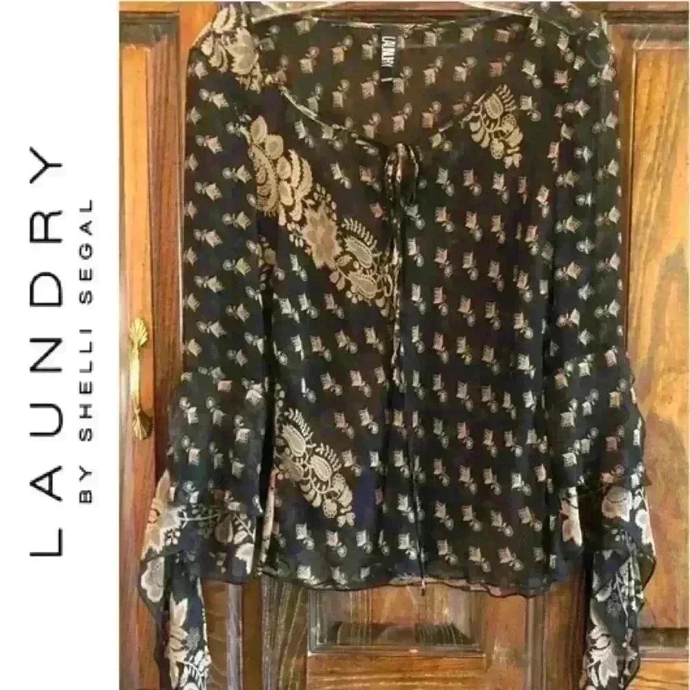 VTG -90S LAUNDRY BY SHELLI SEGAL BLOUSE